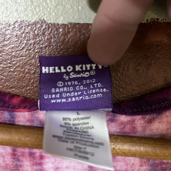Rare HTF Hello Kitty Women’s Large Tie Dye Tank Top Athletic Activewear NWT - Picture 5 of 9